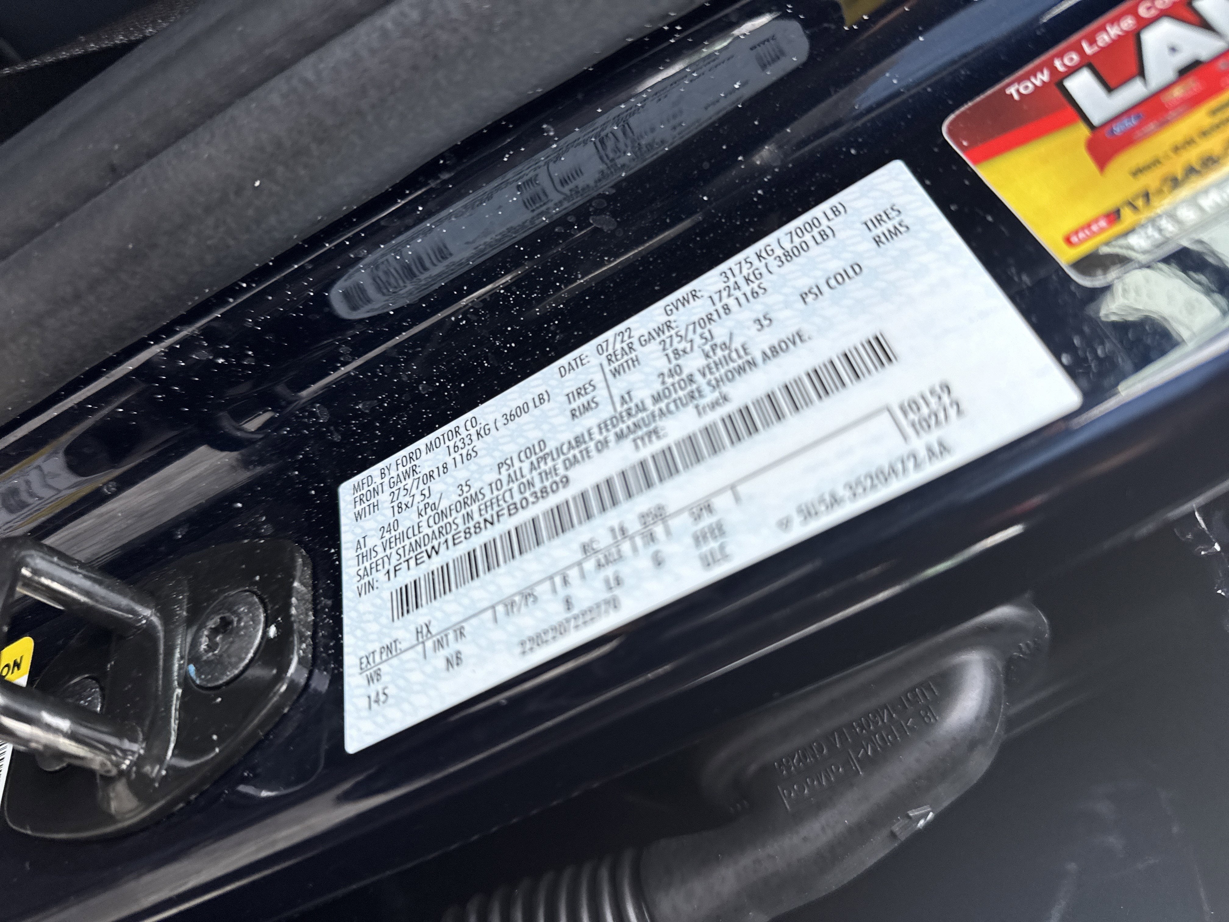 2022 Ford F-150 TREMOR